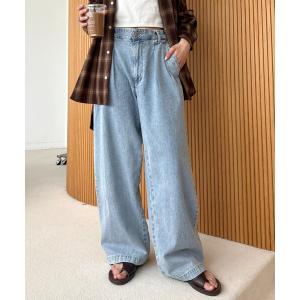 ジーンズ 「ユニセックス」「接触冷感・洗濯可」2タックアソートワイドスラックス/デニム/チノ メンズ レディース