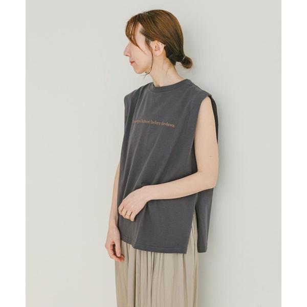 tシャツ ショルダータックロゴTシャツ レディース