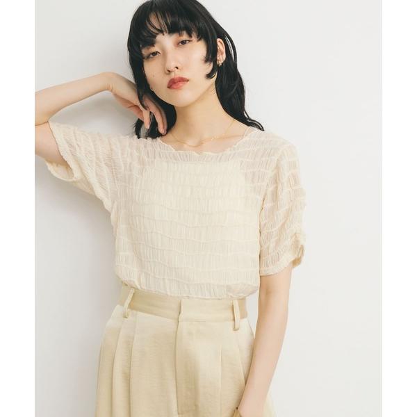 tシャツ シャーリングシアートップス レディース