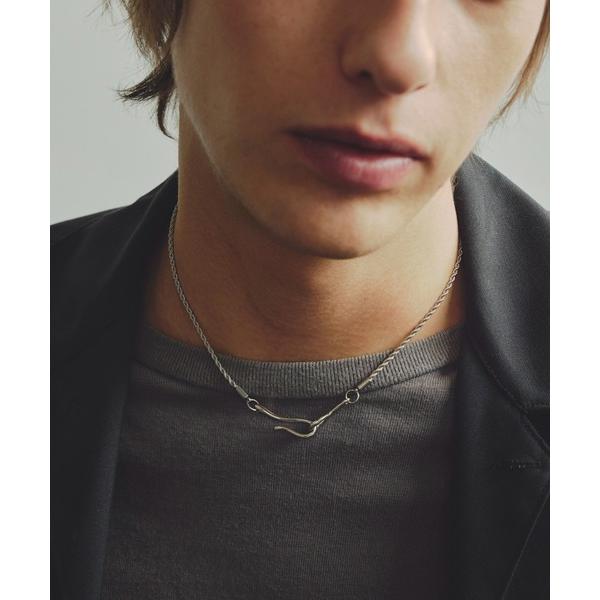 ネックレス 「金属アレルギー軽減」フック × ロープ チェーン ステンレス ネックレス レディース ...