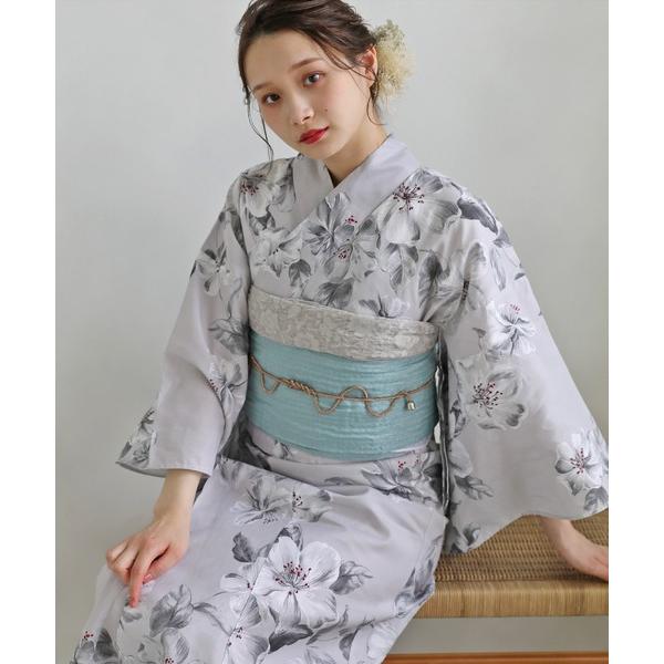 浴衣 「着付け不要」５分で着られる、大人の二部式浴衣３点セット(セパレート浴衣＋作り帯＋下駄) レデ...