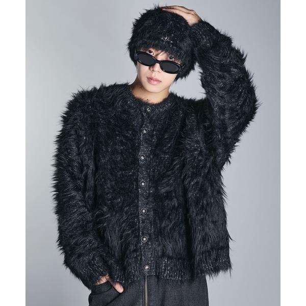 カーディガン ワンポイントフェザーカーディガン「UNISEX」 メンズ レディース