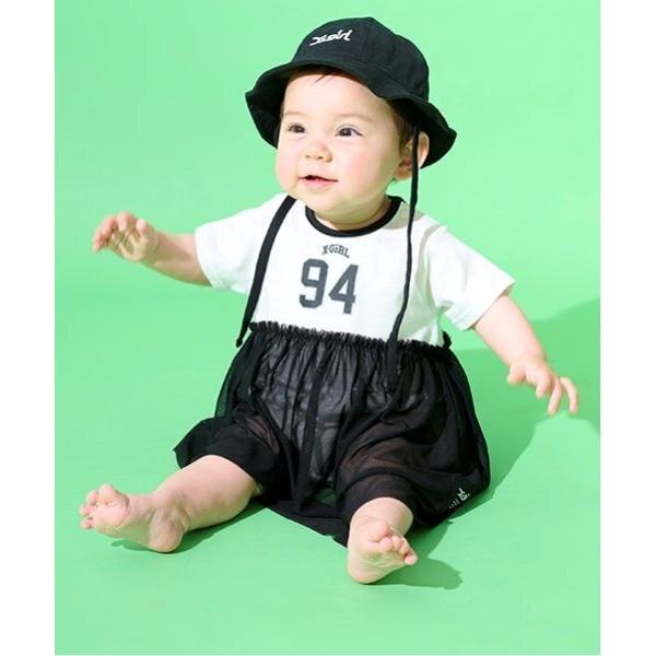 ベビー服 ロンパース ナンバリングワンピース風半袖ロンパース