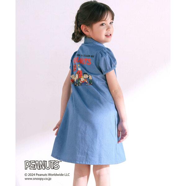 ワンピース 「PEANUTS×SLAP SLIP」75周年プリントシャツワンピース(80~130cm...