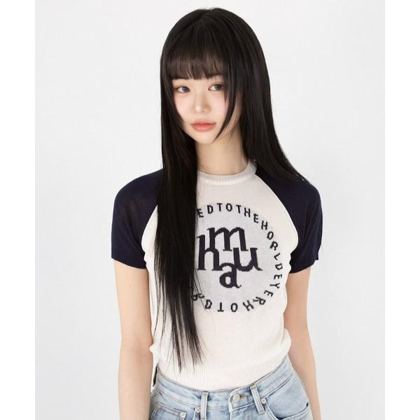 tシャツ A'GEM/9 × .kom 「muah muah/ムーアムーア」 JACQUARD LO...