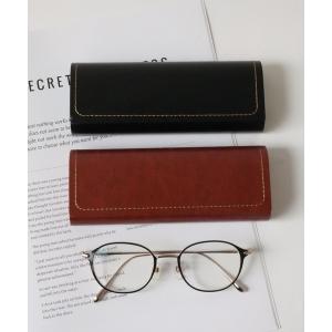 伊達メガネ メガネ 眼鏡 「 Port / ポート 」 シンプル フェイクレザー デザイン メガネケース レディース メンズ｜ZOZOTOWN Yahoo!店