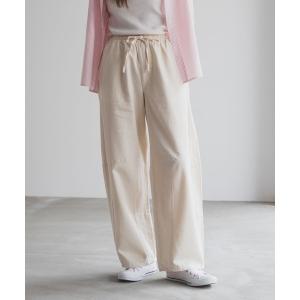 ワイドパンツ パンツ NAVY ソフトツイルイージーカーブパンツ「綿100%」 レディース｜ZOZOTOWN Yahoo!店