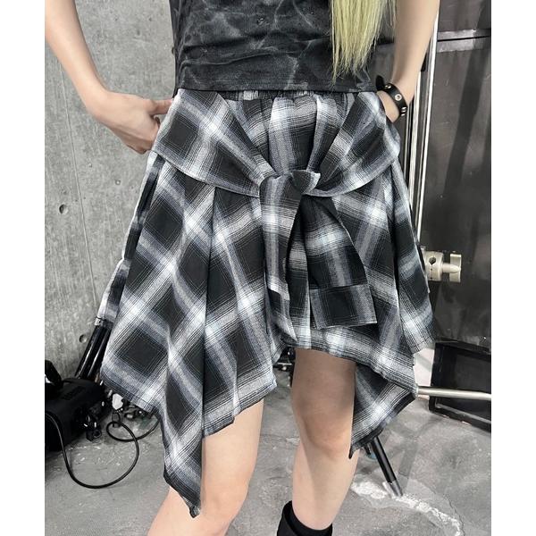 スカート フェイクスリーブイレヘムスカート