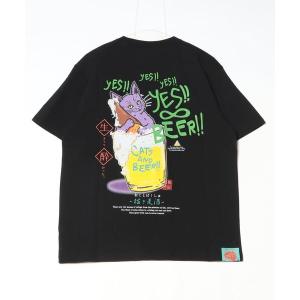 tシャツ go slow caravan/ゴースローキャラバン　RAY綿 猫と麦酒TEE メンズ