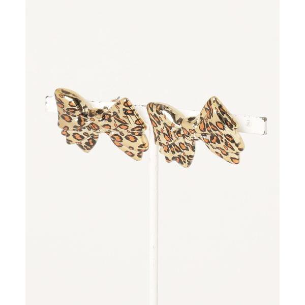 ピアス 「HIKA／ヒカ」レオパードリボンモチーフピアス レディース メンズ