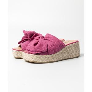 サンダル リボン付きジュートウェッジサンダル /CELIA-RS レディース