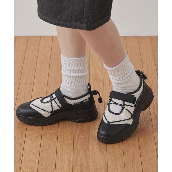 スニーカー 「Unblend」ドローコード メリージェーン スニーカーサンダル レディース