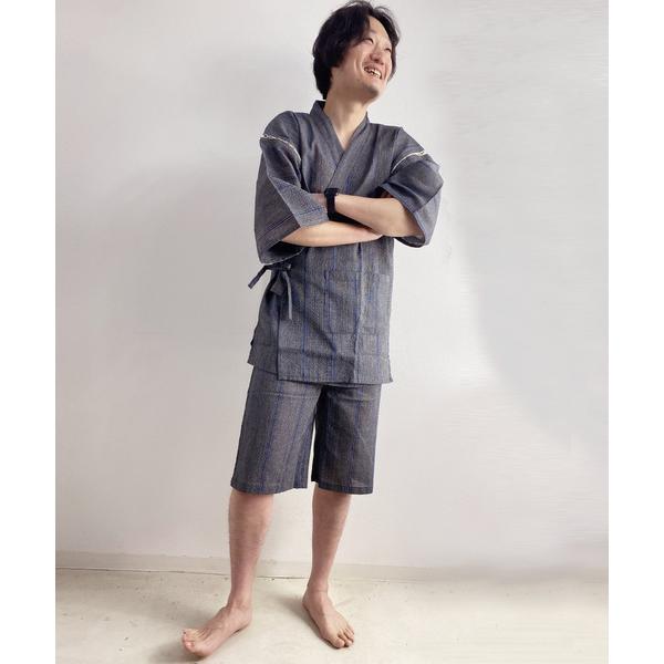 浴衣 しじら織り 涼しい 和装 甚平 上下2点セット 浴衣 メンズ