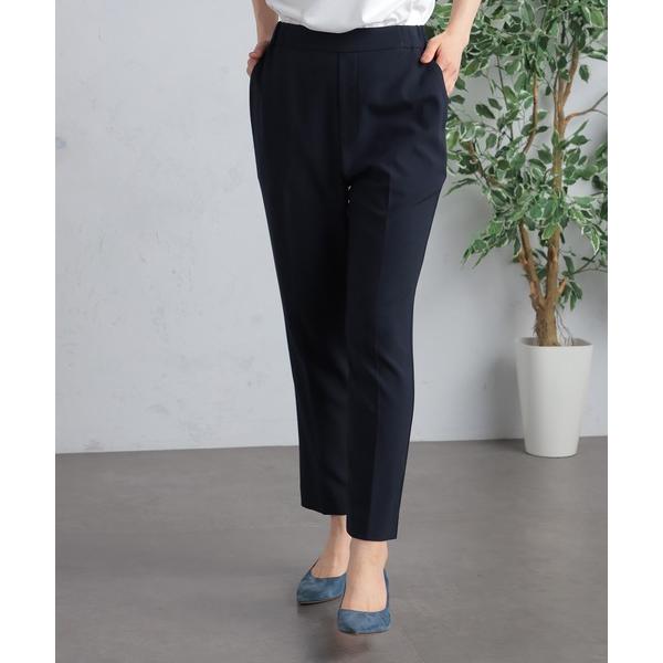 パンツ 「キレメクパンツ」２wayストレッチ　さらっと快適　麻調テーパードパンツ レディース