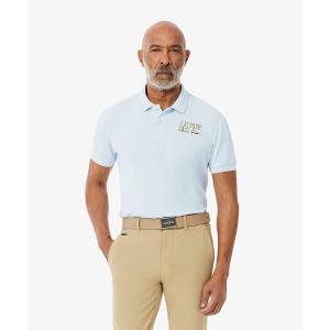 ポロシャツ UVカット UPF50+ ウルトラドライ鹿の子 ラコステゴルフワッペンポロシャツ メンズ