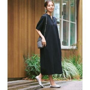 ワンピース 「カタログ掲載品」「接触冷感」「UV対策」「ウォッシャブル」リネンライクタンブラーワンピース
