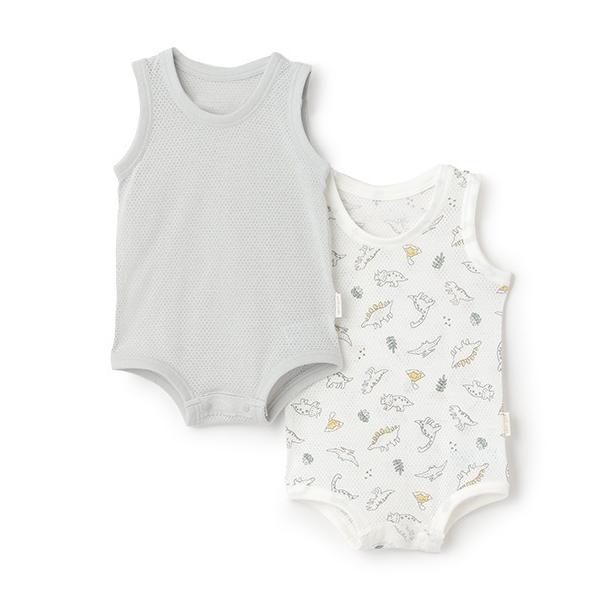 ベビー肌着 「弱酸性」メッシュタンクロンパース