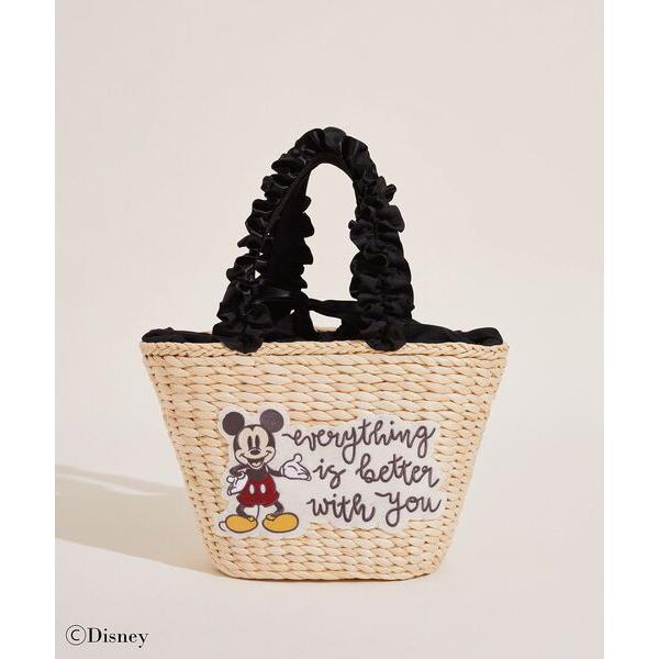 かごバッグ カゴバッグ Mickey Mouse/フリルハンドルカゴバッグ