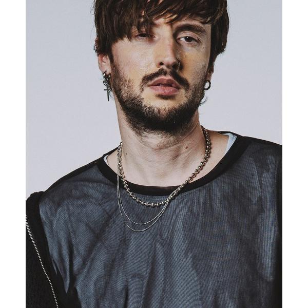 ネックレス an1993-3連ボールチェーンネックレス メンズ