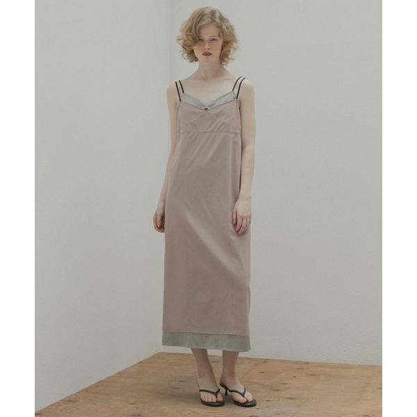 ワンピース オーガンザ x サテンスリップドレス / Organza x Satin Slip Dr...