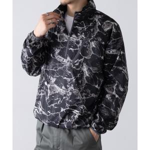 マウンテンパーカー ウインドブレーカー 「FORECAST」総柄 ハーフジップ 防風プルオーバー ハイネック モックネック2276 メンズ レディース