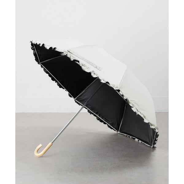 折りたたみ傘 「SETUP7」PUスカラップデコラフリルトップレス UVカット 晴雨兼用 折りたたみ...