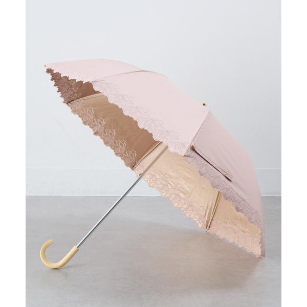 折りたたみ傘 「SETUP7」PUフラワーラメ刺繍トップレス UVカット 晴雨兼用 折りたたみ傘 2...