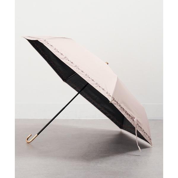 折りたたみ傘 「SETUP7」PUリーフライン刺繍ミニ UVカット 晴雨兼用 折りたたみ傘 2354...