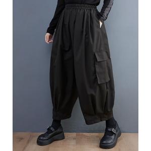 カーゴパンツ 「大人カジュアルに決まる」サルエルカーゴパンツ レディース