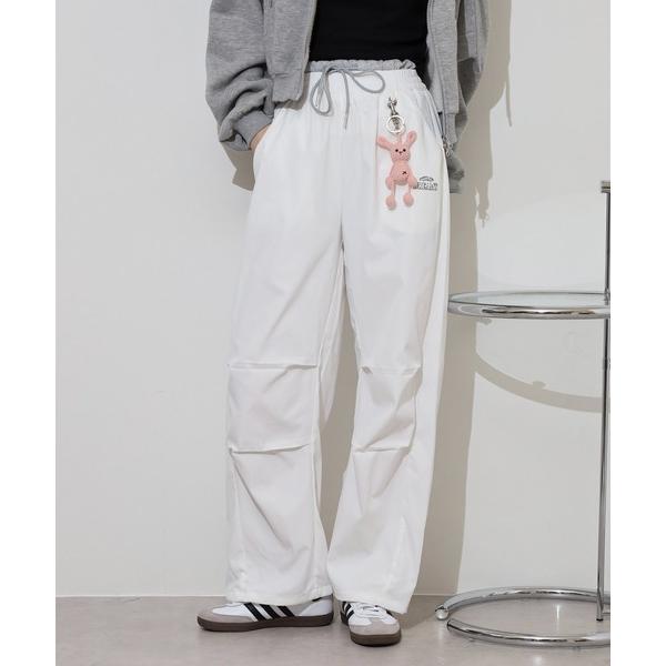 パンツ .worksミニ裏毛Wインベルパンツチャーム付 レディース