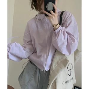 コート アウター ショートフード付きUVカットジ...の商品画像