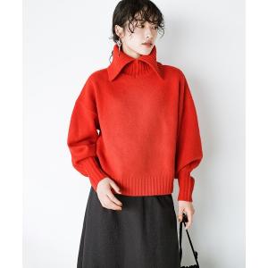 「haco!」 タートルネックニット MEDIUM レッド レディース
