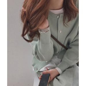 「AMOUR BOX」 ニットカーディガン FREE グリーン レディース