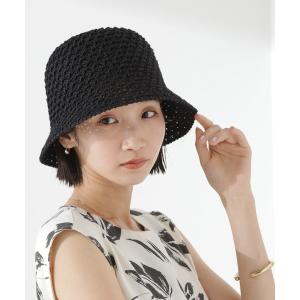 帽子 ハット 透かし編みサーモハット レディース