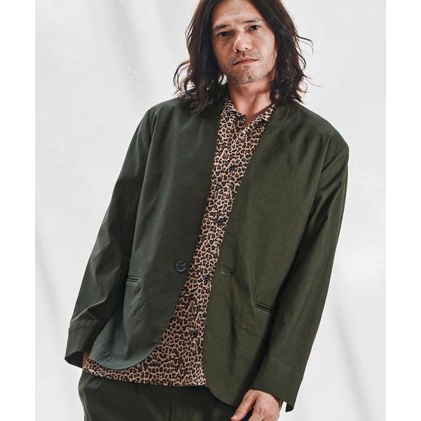 ジャケット ノーカラージャケット mj10743-デニムライクノーカラージャケット メンズ