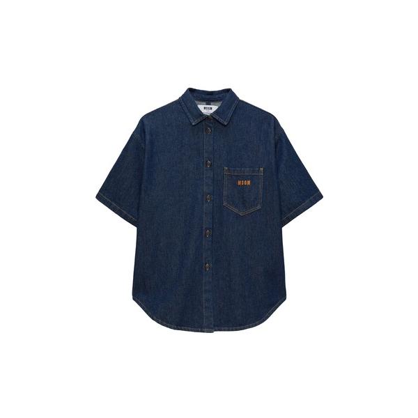 ブラウス シャツ バックスリット デニムシャツ レディース