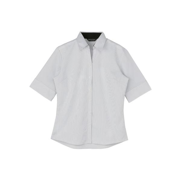 フォーマル ブラウス シャツ 形態安定ノーアイロン スキッパー 5分袖ビジネスワイシャツ レディース