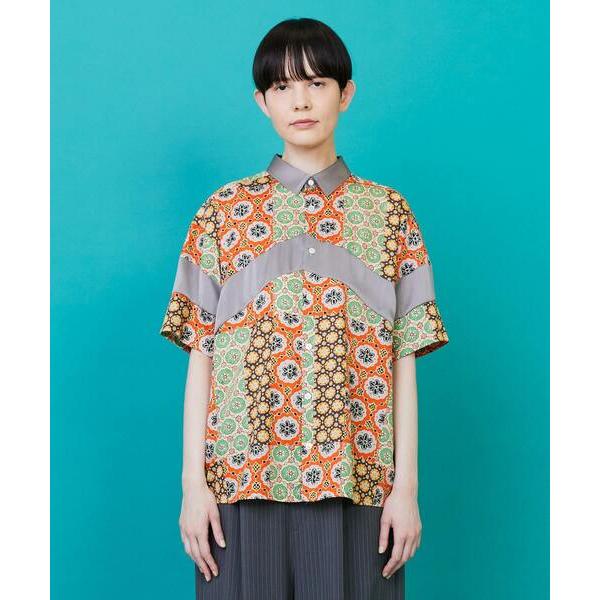 ブラウス シャツ パッチクロア シャツ レディース メンズ