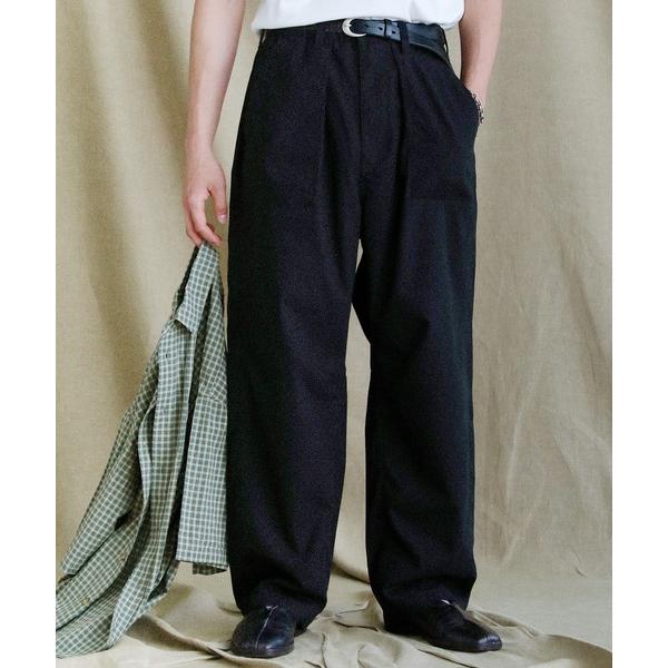 ワイドパンツ パンツ 綿麻ヴィンテージキャンバス1タックベイカーカーブドイージーパンツ メンズ