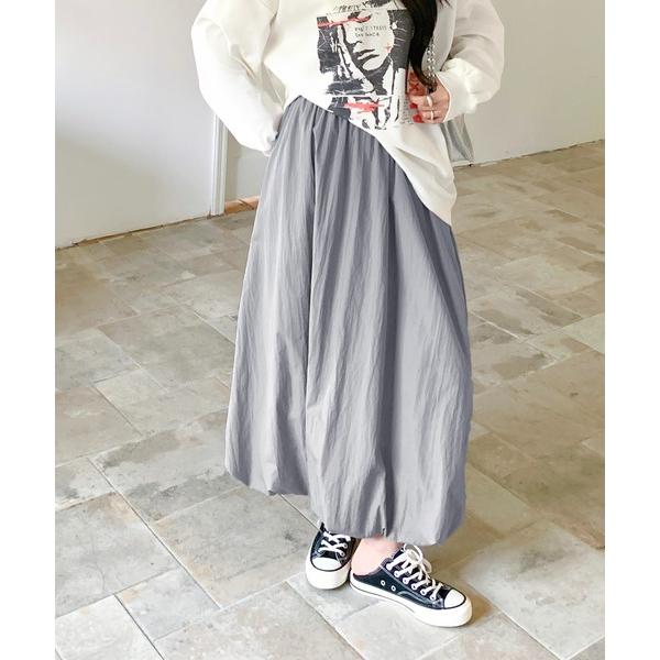 スカート ワッシャーバルーンシルエットスカート