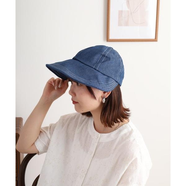キャップ 帽子 接触冷感デニム　ワイドギャザーキャップ メンズ レディース