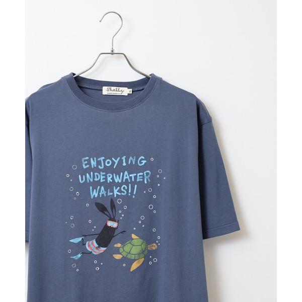 tシャツ SHABBY プリント半袖Tシャツ unisex メンズ レディース