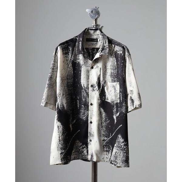 シャツ print open short-sleeved shirt / 総柄プリント オープン半袖...