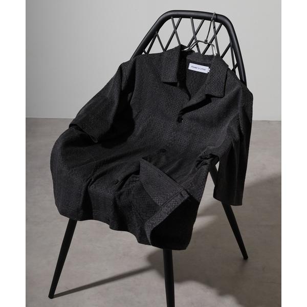 カーディガン Jacquard short sleeve collared cardigan / ジ...