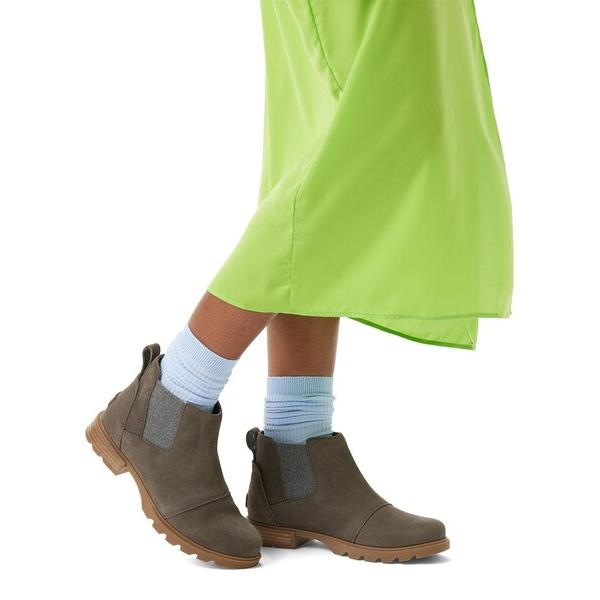 「SOREL」 ショートブーツ 25.5cm カーキ レディース