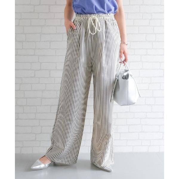 パンツ ストライプイージーパンツ レディース