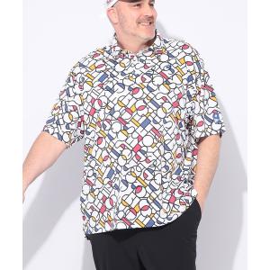 ポロシャツ le coq sportif (ルコックスポルティフ) ストレッチ グラフィック 半袖 ポロシャツ メンズ