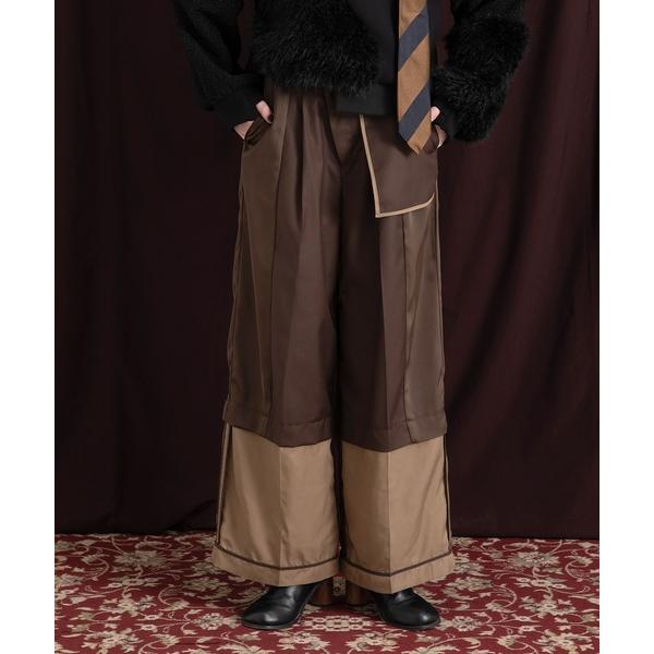 スラックス パンツ レイヤードライクトラウザーズ レディース