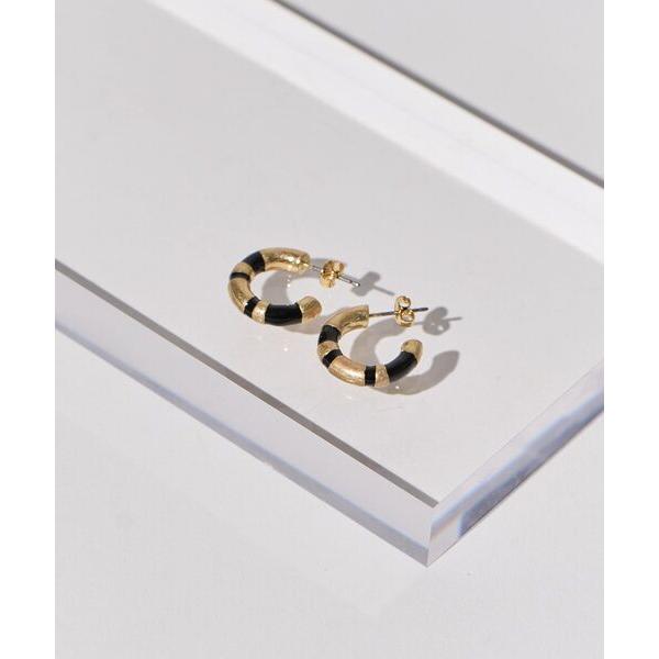 ピアス ハーフカラーフープピアス レディース