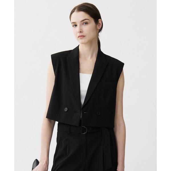ベスト ジレ T/Rドライリネン ショートジレ レディース